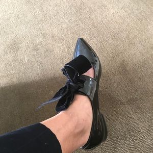 classy black patent leather AGL shoes